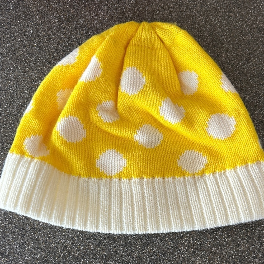 San Diego Hat Company Yellow and White Polka Dot Kids Hat